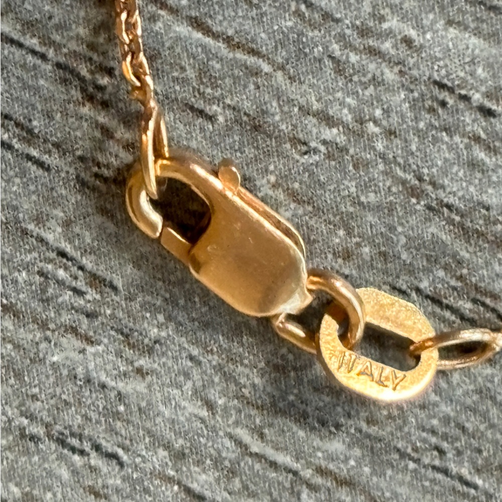 14kt Solid Rose Gold Delicate Chain Simple Classi… - image 3